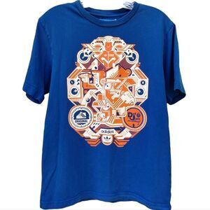 Vintage Adidas + Def Jam Recording Men's Tee Shirt Size S Blue Short Sleeves